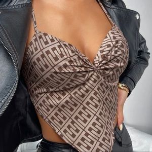 Crop top with open back